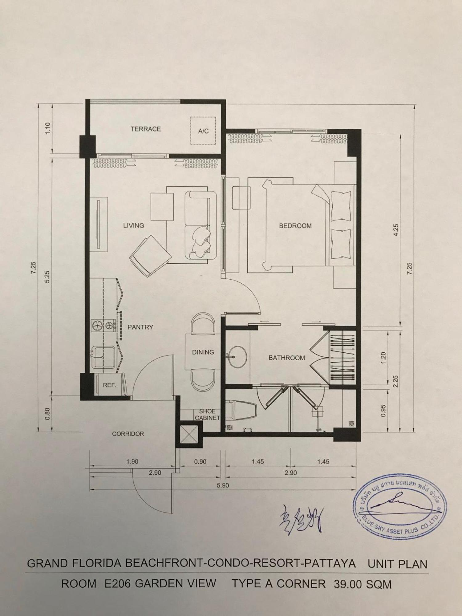 Grand Florida芭提雅带免费游泳池温泉桑拿浴和健身房瑜伽室私家海滩公寓e206 Na Chom Thian Exterior foto