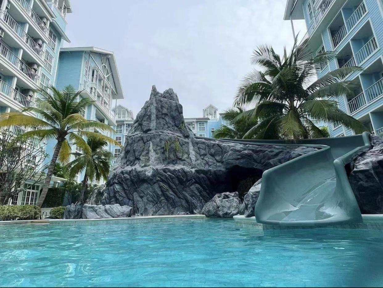 Grand Florida芭提雅带免费游泳池温泉桑拿浴和健身房瑜伽室私家海滩公寓e206 Na Chom Thian Exterior foto